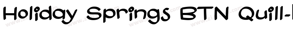 Holiday Springs BTN Quill字体转换